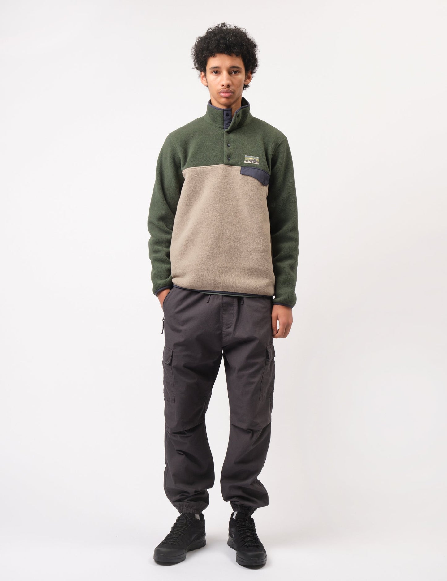 Pata LW Synch Fleece Snap-T Pullover - Seabird Grey